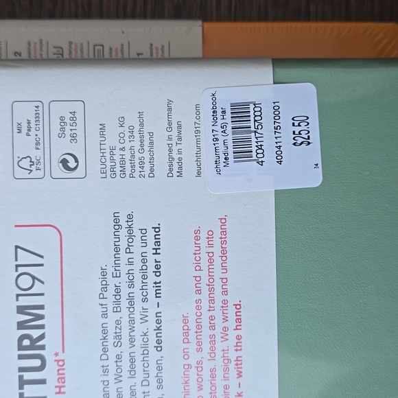 ❤️BUY 5 GET 3 FREE Leuchtturm1917 Notebook Medium (A5), Hardcover, Lobster - Picture 12 of 16